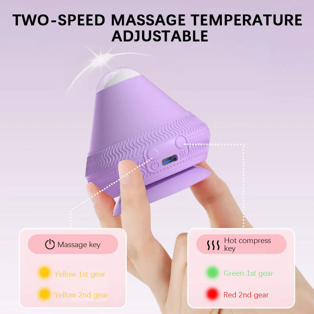 USB Rechargeable Vibrating Silicone Massage Ball - Fitness Muscle Relaxation Massager for Back, Waist & Pain Relief