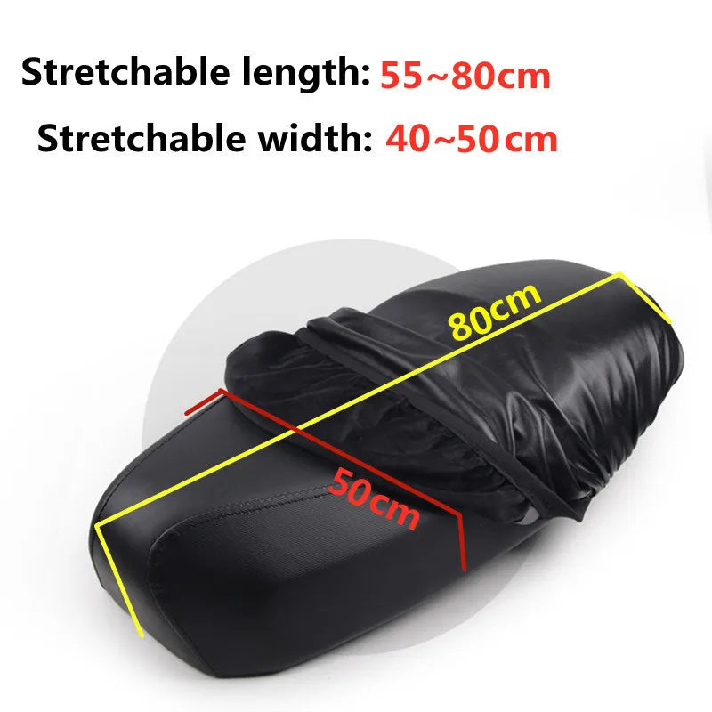 Waterproof PU Leather Motorcycle Seat Cover - Anti-Scratch Cushion Protector for Motor Scooters