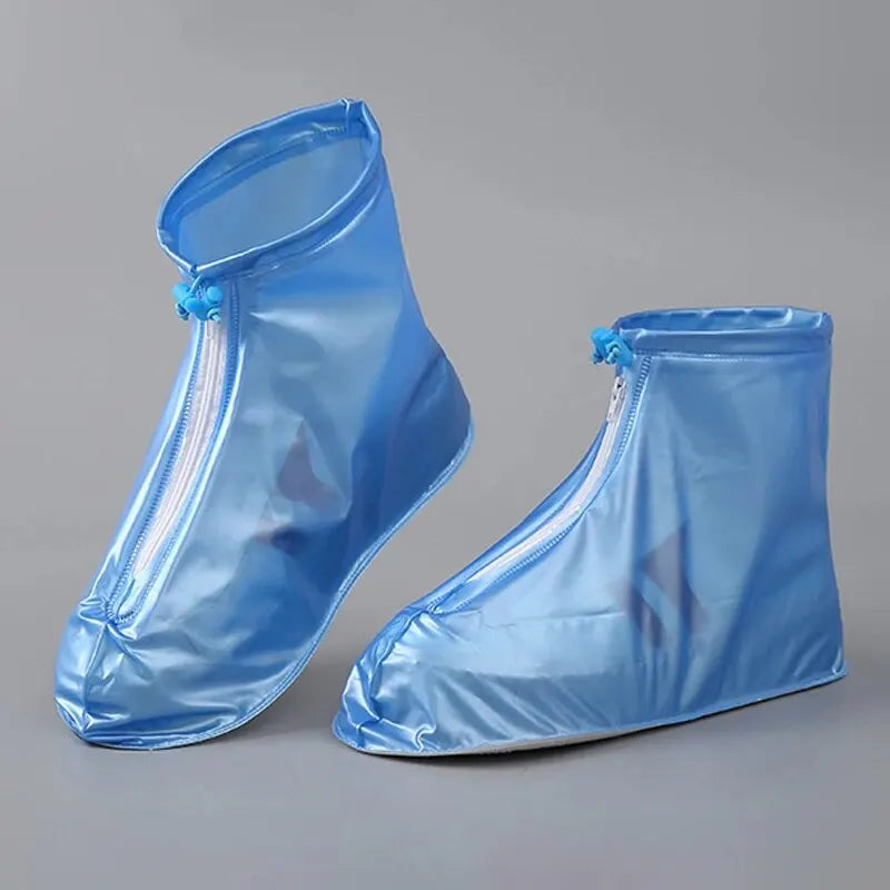 Waterproof Shoe Covers - Non-Slip Reusable Rain & Snow Boot Protectors with PVC Silicone Sole for Women & Men (1 Pair)