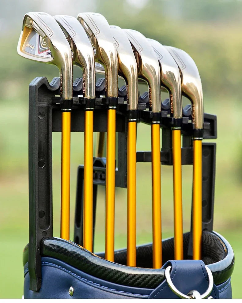Adjustable Golf Club Organizer - 9 Iron Holder Training Aid with Anti-Collision Design (Model ZJ018)