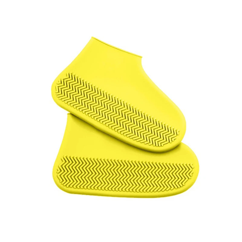 Waterproof Silicone Shoe Covers - 2 Pack Non-Slip High Elastic Wear-Resistant Unisex Rain Boot Covers for Outdoor Rainy Days Reusable