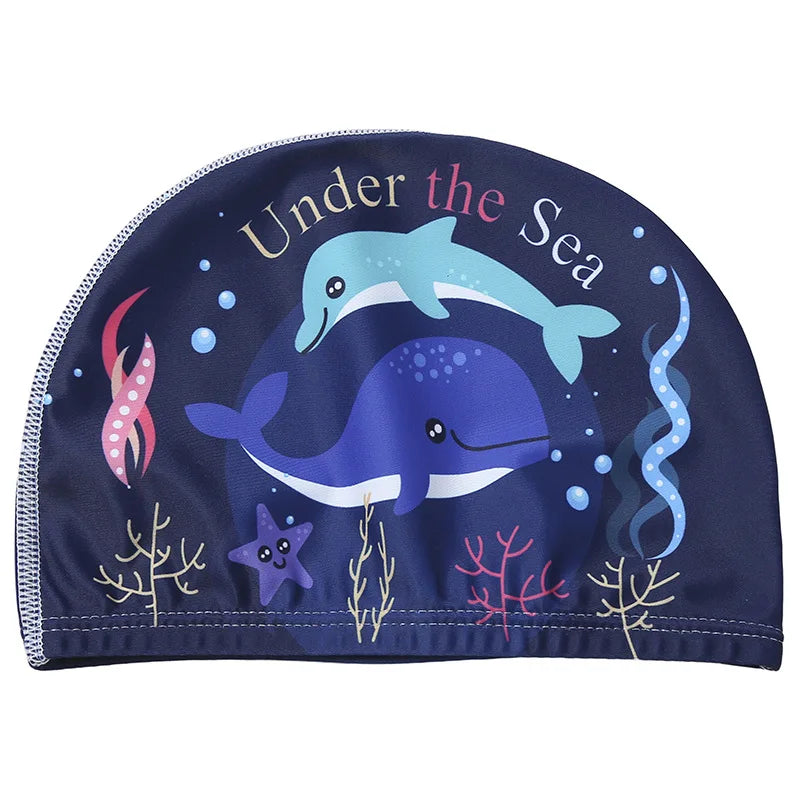 Professional Cartoon Swimming Cap for Kids