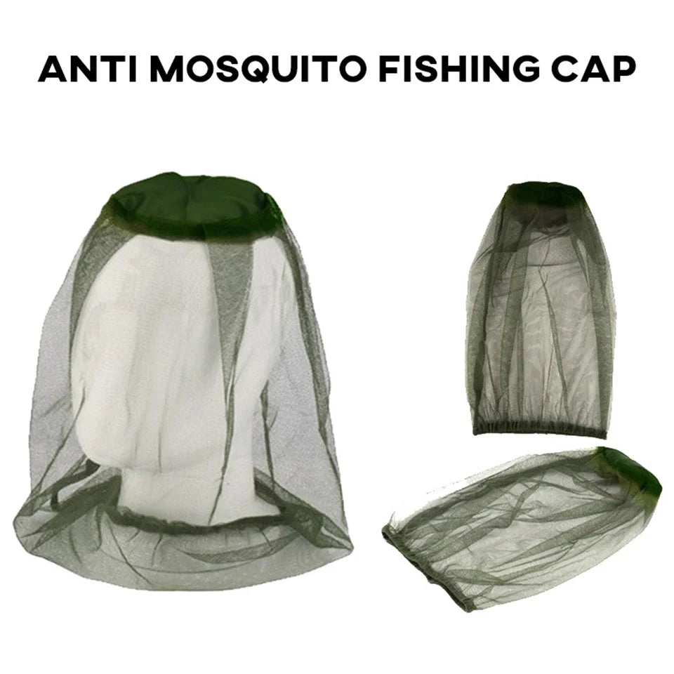 Breathable Mesh Anti-Mosquito Fishing Hat - Adjustable Outdoor Cap with Net Protection for Men & Women Camping Travel