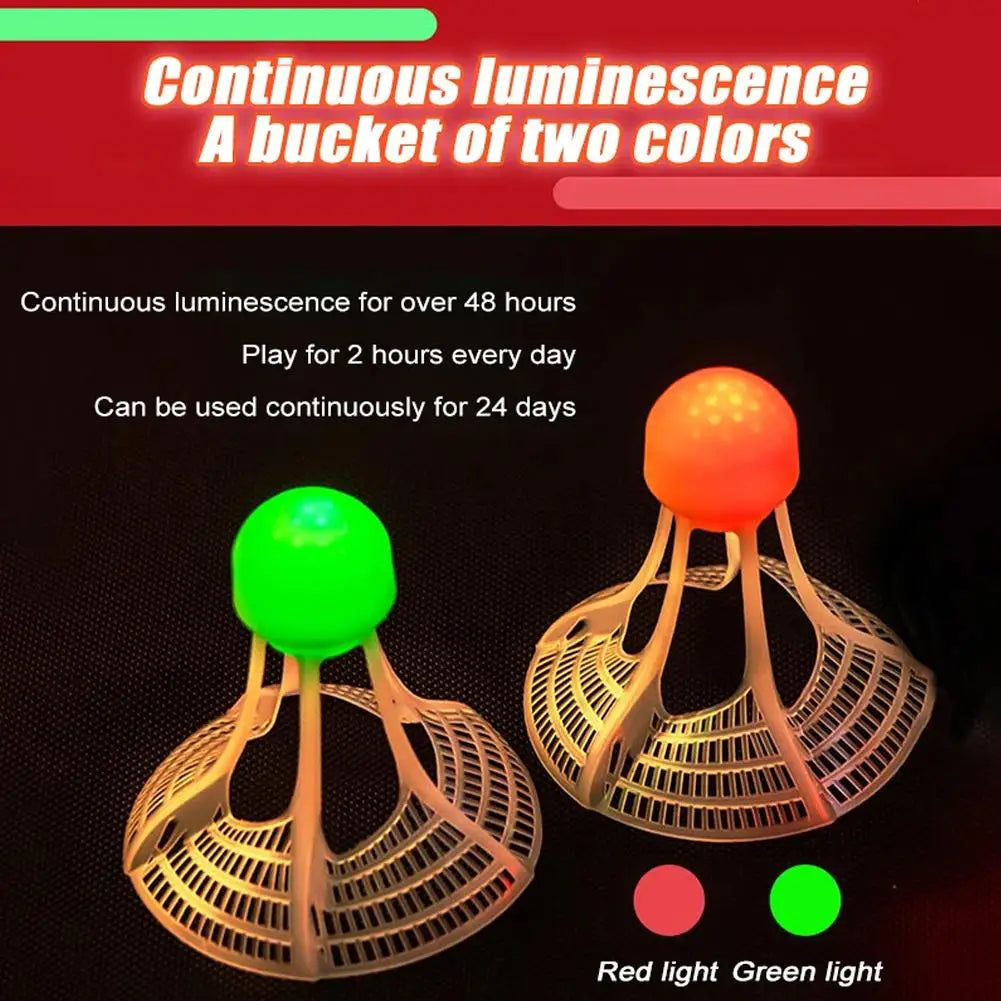 Luminous Windproof Luminous Badminton Ball, Super Durable And Unbreakable, Outdoor Fluorescent Bright Nylon Ball With Light