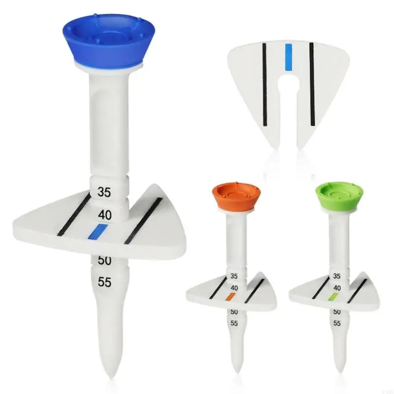 F92E Adjustable Golf Tees - 4-Piece Set of Plastic Training Tees for Enhanced Distance and Consistent Height