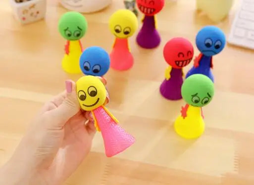 10-Piece Multicolor Jumping Elf Dolls Set - Creative Plastic Toys for Kids Birthday Party Gift