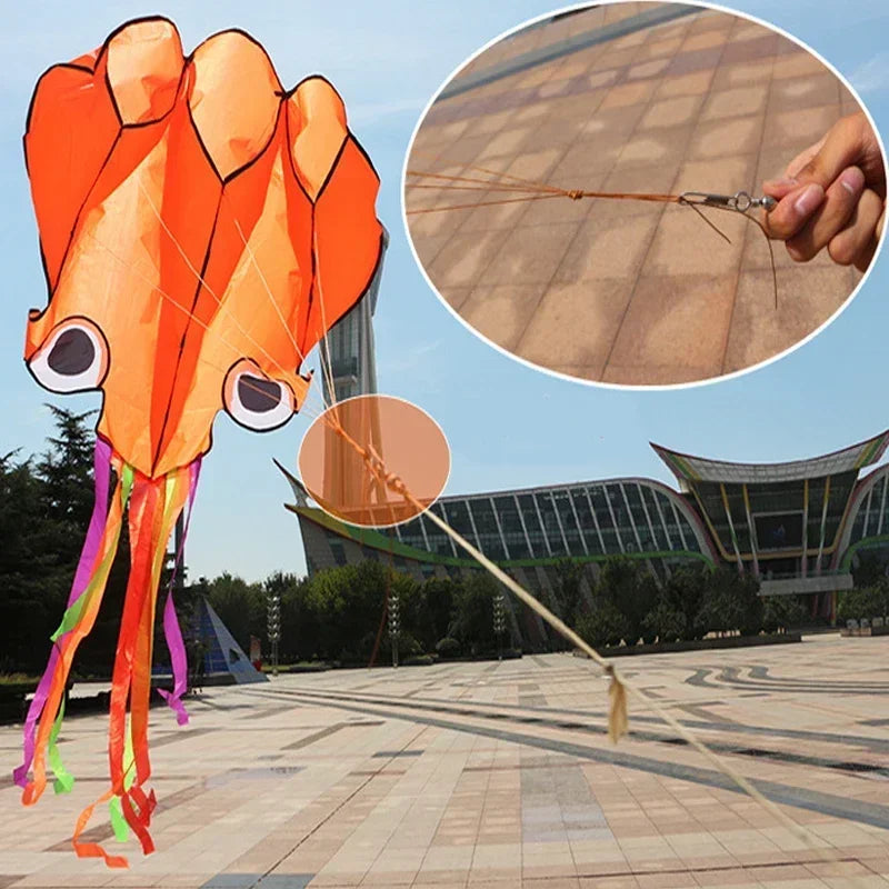 Octopus Design Flying Toys for Children & Adults - Professional Quality, Random Colors, Kitesurf Capability
