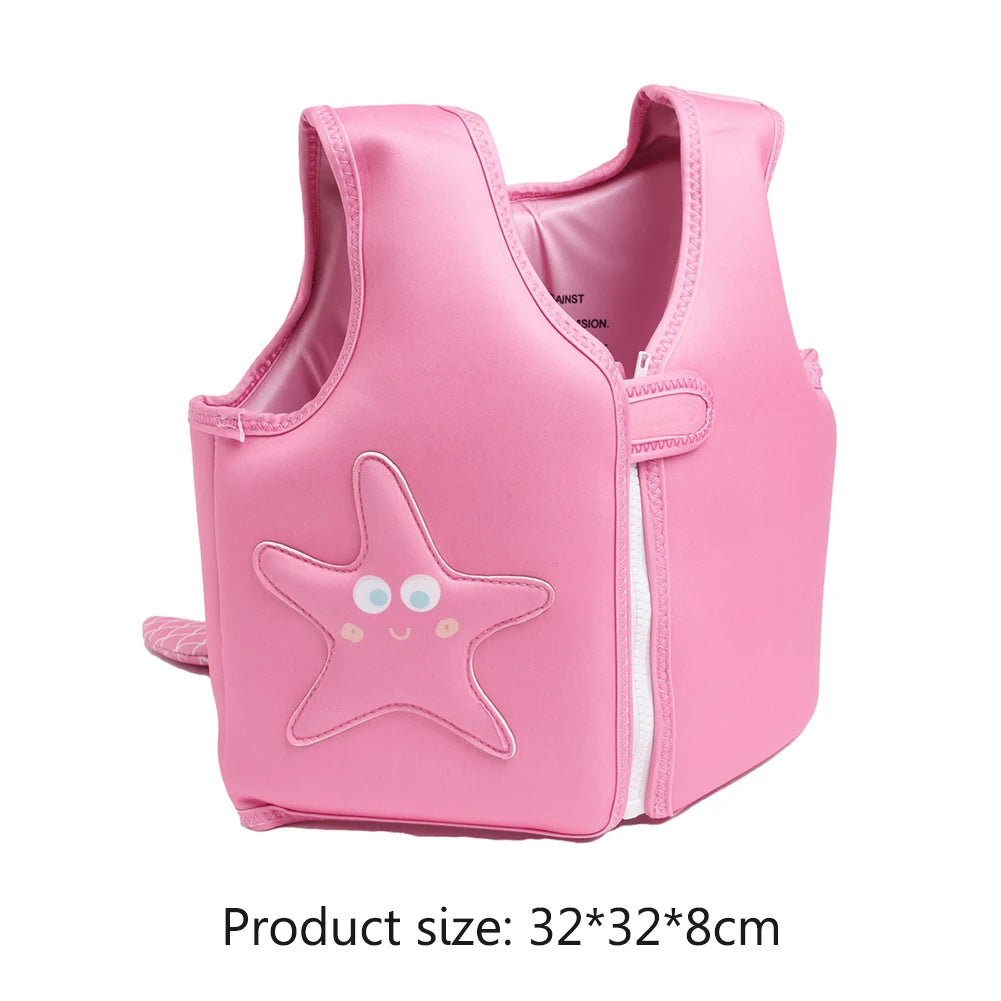 Children's Cartoon Swimming Life Vest - Toddler Buoyancy Aid Jacket for Pool Safety