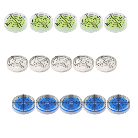32mm Round Acrylic Spirit Bubble Level - Surface Degree Marking Measuring Tool for Construction & Manual Work