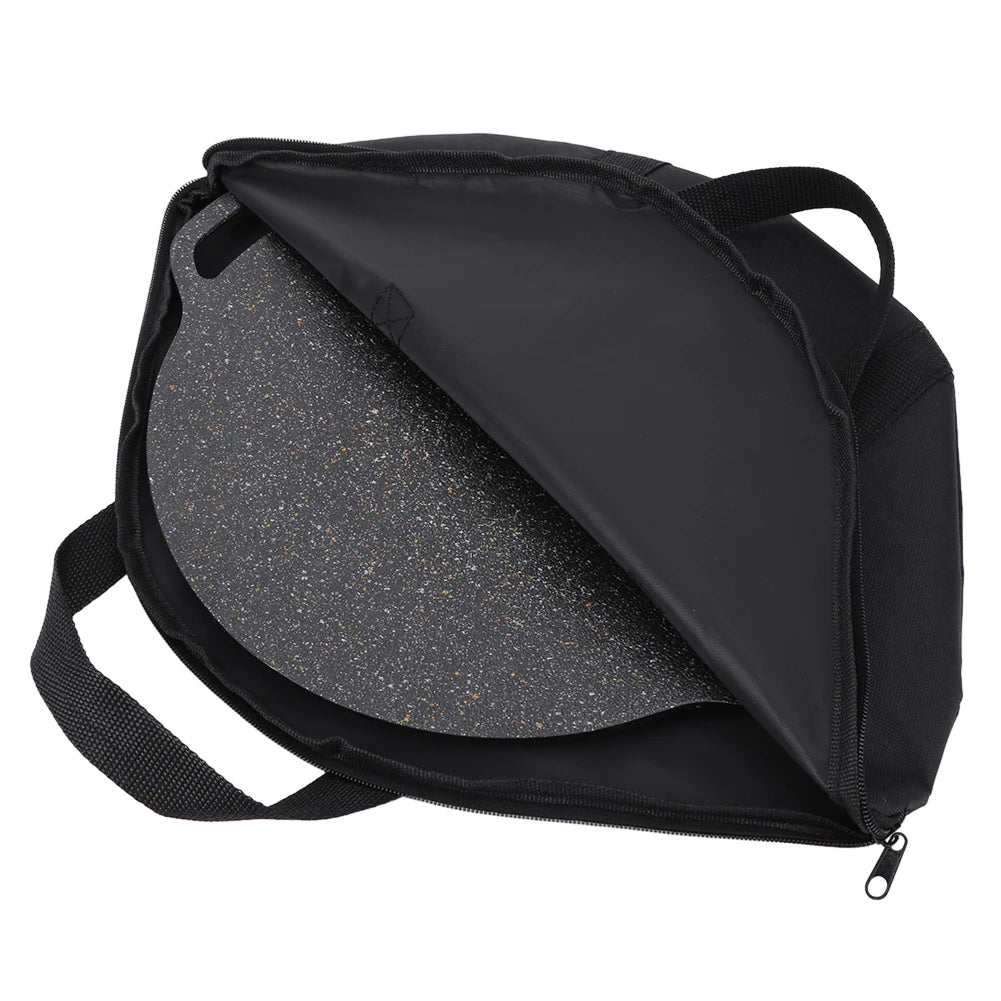 Waterproof Baking Pan Carrying Case with Anti-Scald Wood Handle - BBQ Grilling Skillet Storage Bag