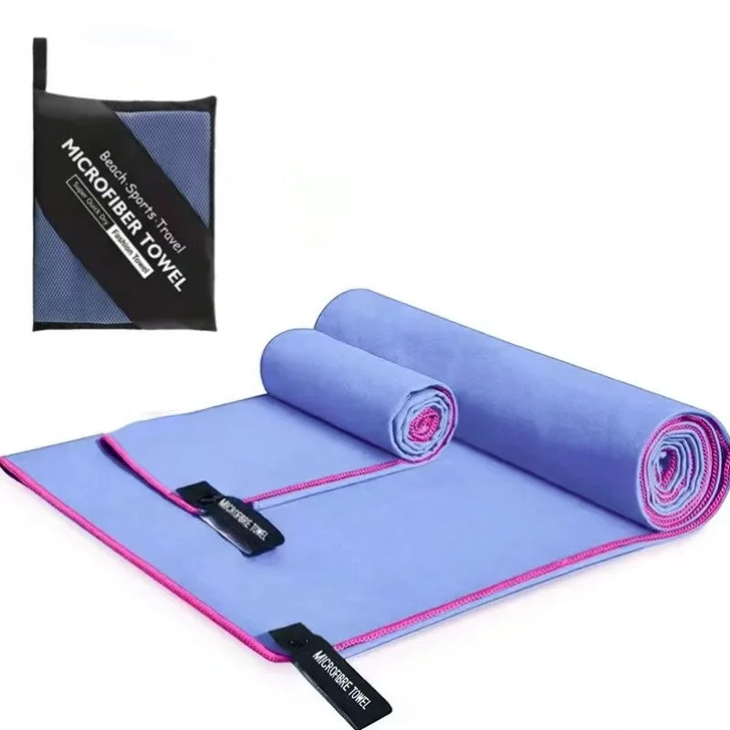 Ultralight Microfiber Sports Towel - Quick Dry Portable Beach Towel with Pocket for Swimming, Pool, Gym, Fitness & Yoga