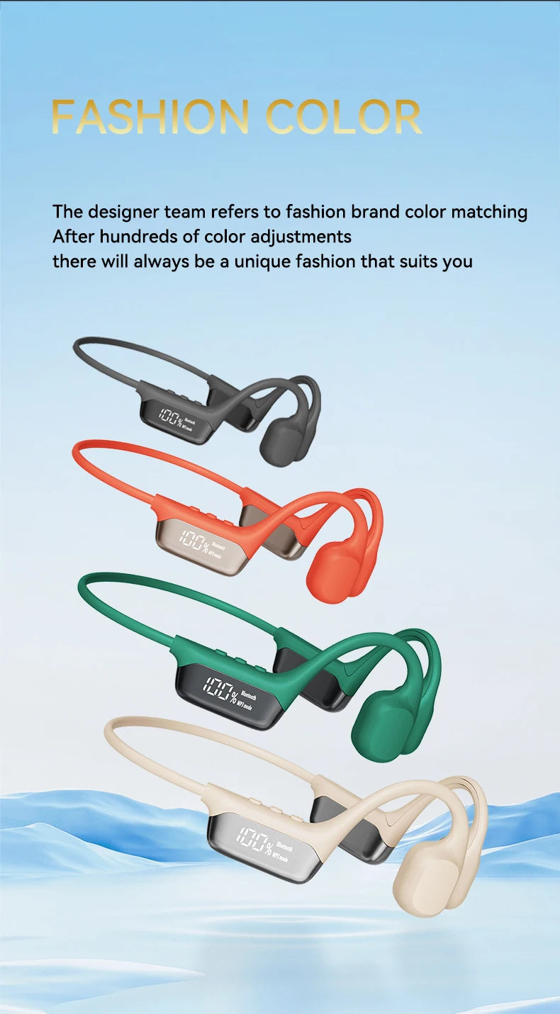 Waterproof Bone Conduction Headphones - Bluetooth 5.4 Wireless Earphones with 32GB MP3 Player for Swimming & Sports (IPX8 Rated)