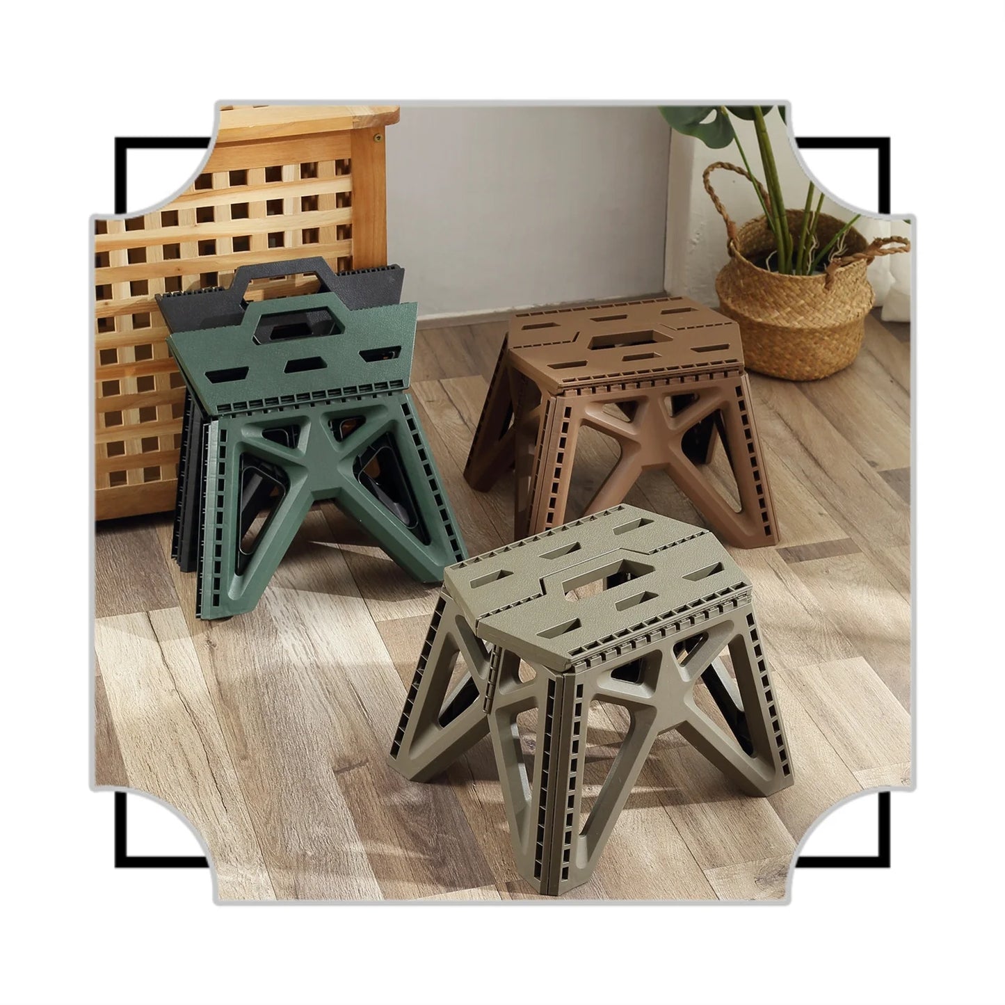 Portable Folding Camping Stool - High Load Bearing Outdoor Chair for Fishing, Beach & Camping