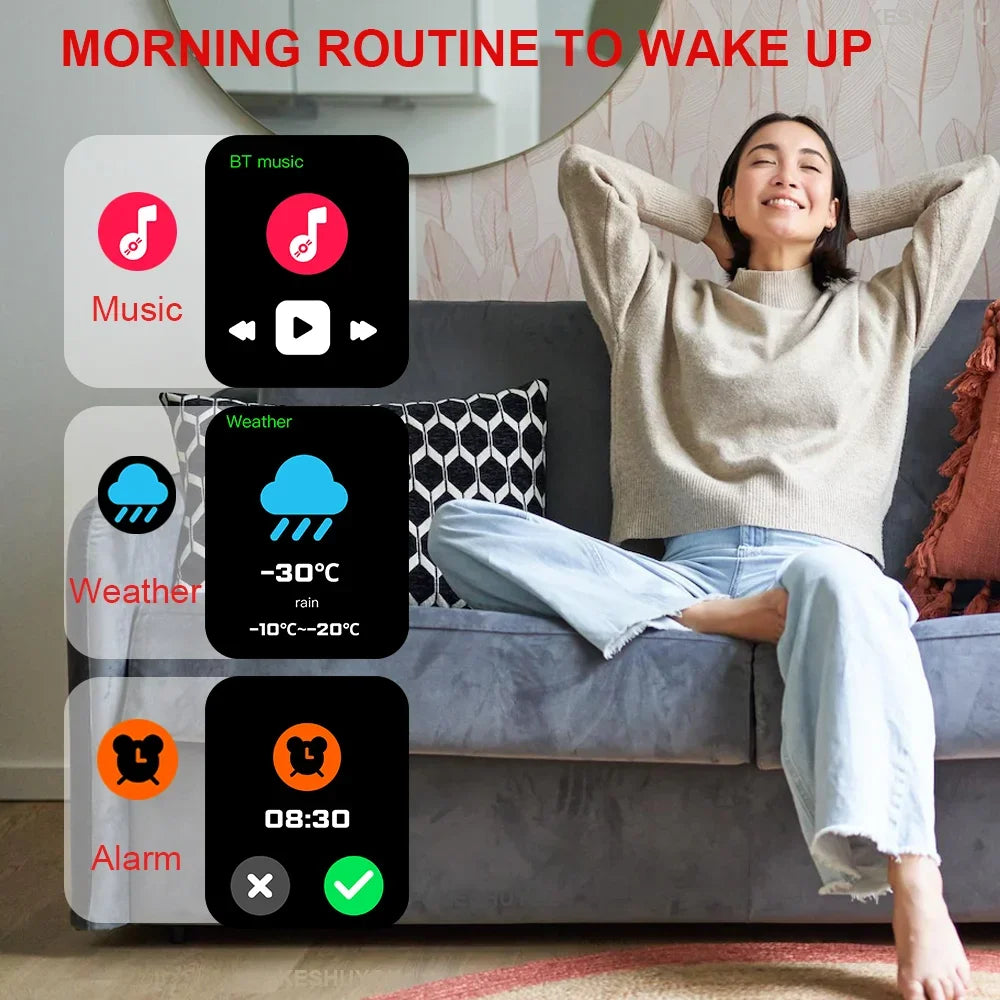 Keshuyou New Smart Watch H9 Pro Max - 2.01 Inch HD Display, Bluetooth Call & Message Alert, Sports Mode - Smartwatch for Men & Women