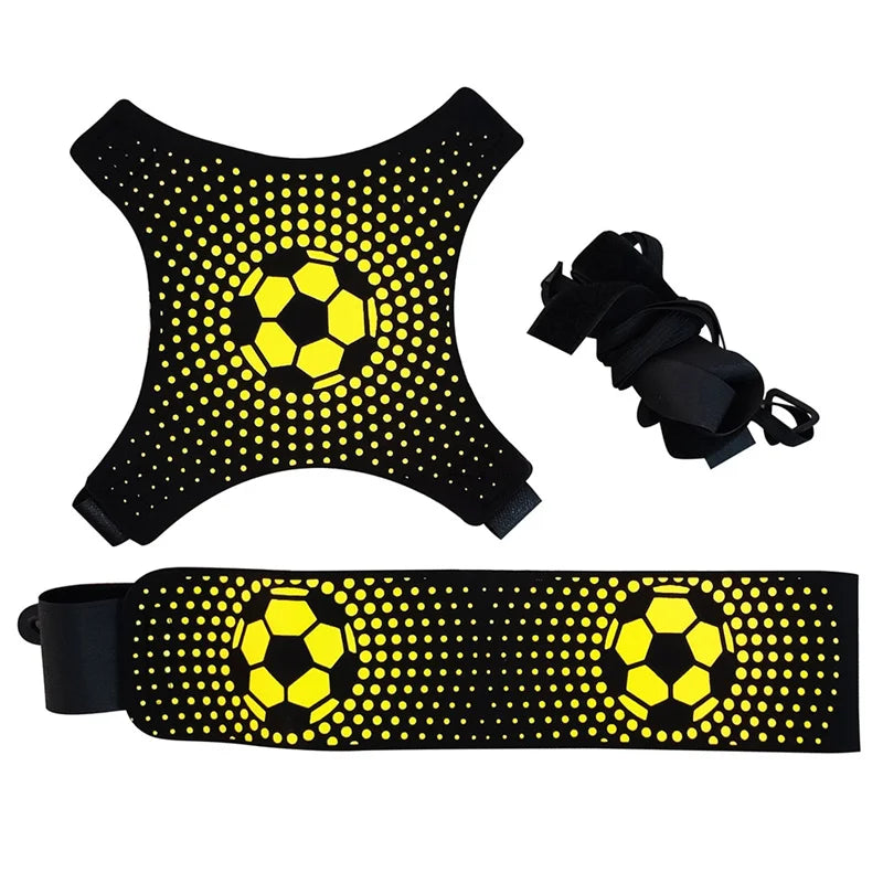 Football Training Ball with Elastic Straps - Outdoor Sports Exercise Equipment for Personal Skills Practice and Physical Training