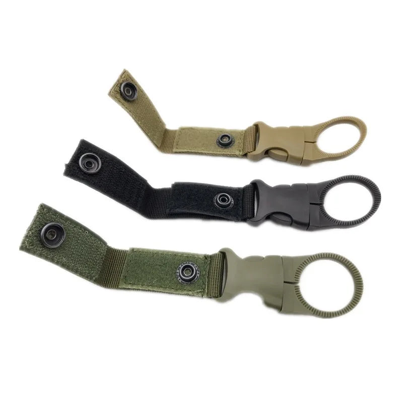 Outdoor Nylon EDC Carabiner Water Bottle Holder - Webbing Buckle Hook Clip for Backpack Belt Camping & Climbing