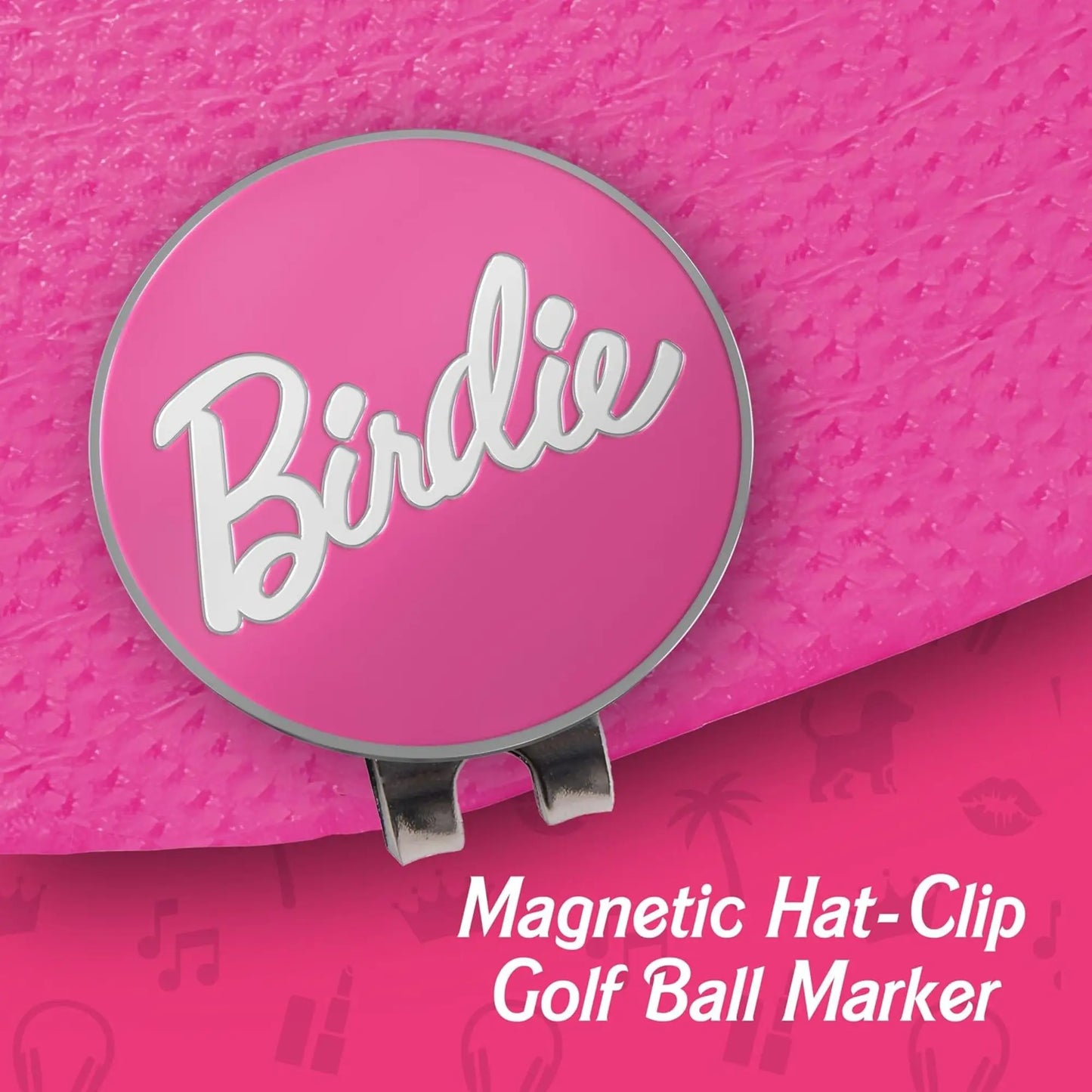 Birdie Magnetic Golf Ball Marker with Hat Clip - Funny Parody Golf Accessory