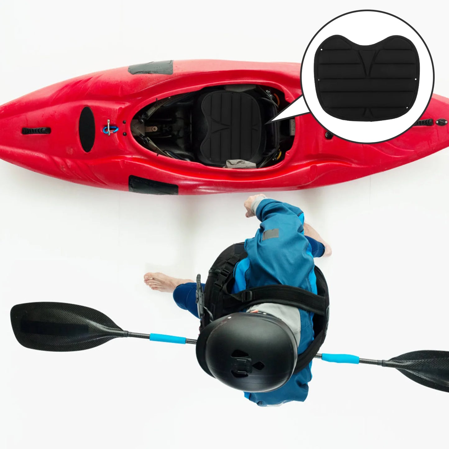 Waterproof Anti-Slip Kayak Seat Cushion - Comfortable Multi-Use Canoe Boat Sit Pad Accessory