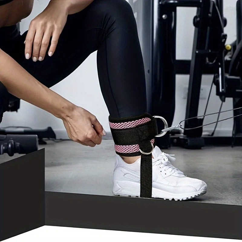 Premium Fitness Ankle Strap - Adjustable D-Ring Neoprene Cuff for Cable Machine Leg & Glute Workouts