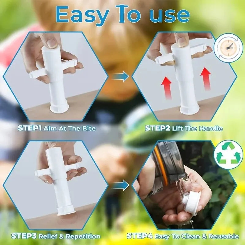 Natural Insect Bite Relief Tool - Chemical-Free Poison Extractor for Bug Bites, Bee & Wasp Stings