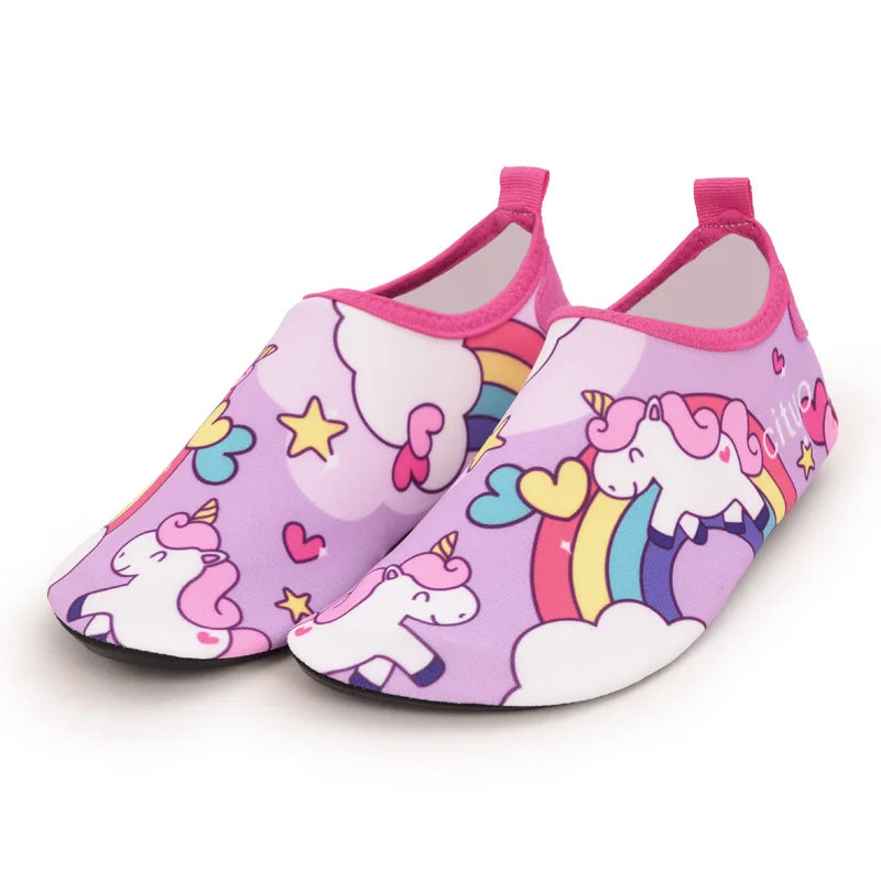 Quick-Dry Aqua Water Shoes for Kids - Lightweight Barefoot Beach Swimming Shoes for Boys & Girls