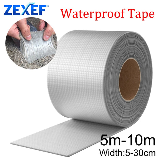 Heavy-Duty Aluminum Foil Butyl Tape - Waterproof High Temperature Resistant Self-Adhesive Tape for Wall Pool Roof Crack Duct Repair