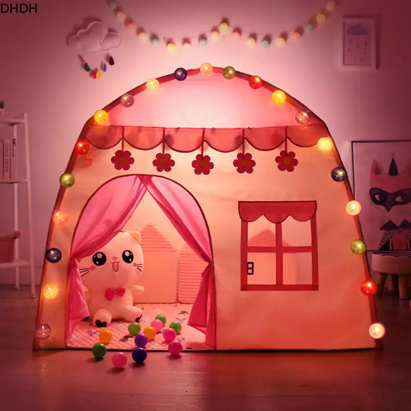 Children's Tent - Indoor/Outdoor Games - Garden Tipi - Princess Castle - Folding Cubby - Toys - Tents - Enfant Room House Teepee Playhouse