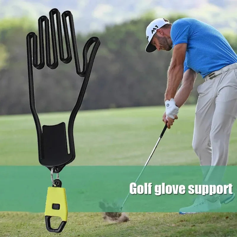 Portable Golf Glove Display Rack - Plastic Hanger Stand with Keychain for Golf Glove Storage and Organization