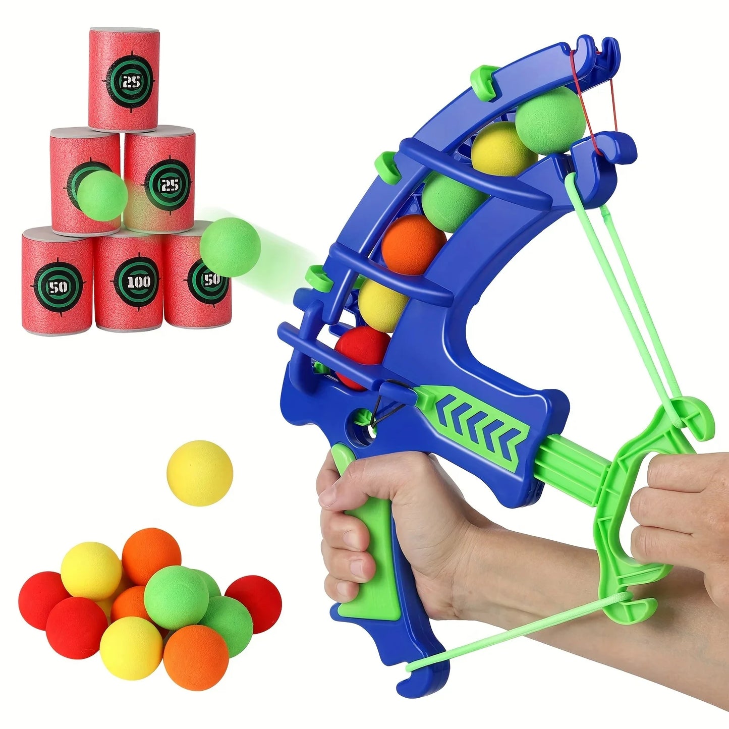 Kids Educational Target Practice Set - Safe Foam Bullet Shooting Toy for Children