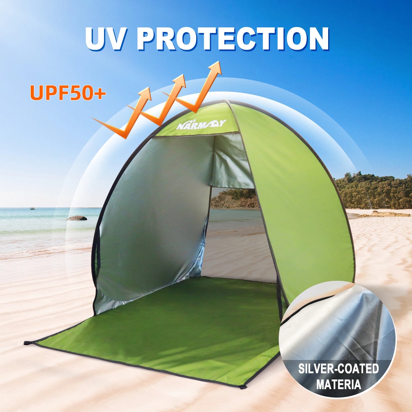 Instant Beach Shelter - UV Protection & Waterproof Camping Sun Tent
