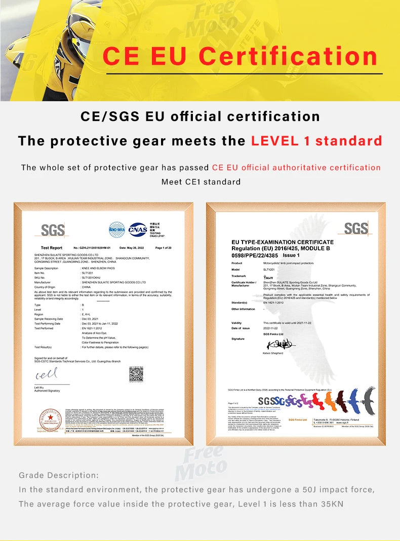 Motorcycle Knee and Elbow Protection Guards - Motocross Off-Road Racing MTB Pads