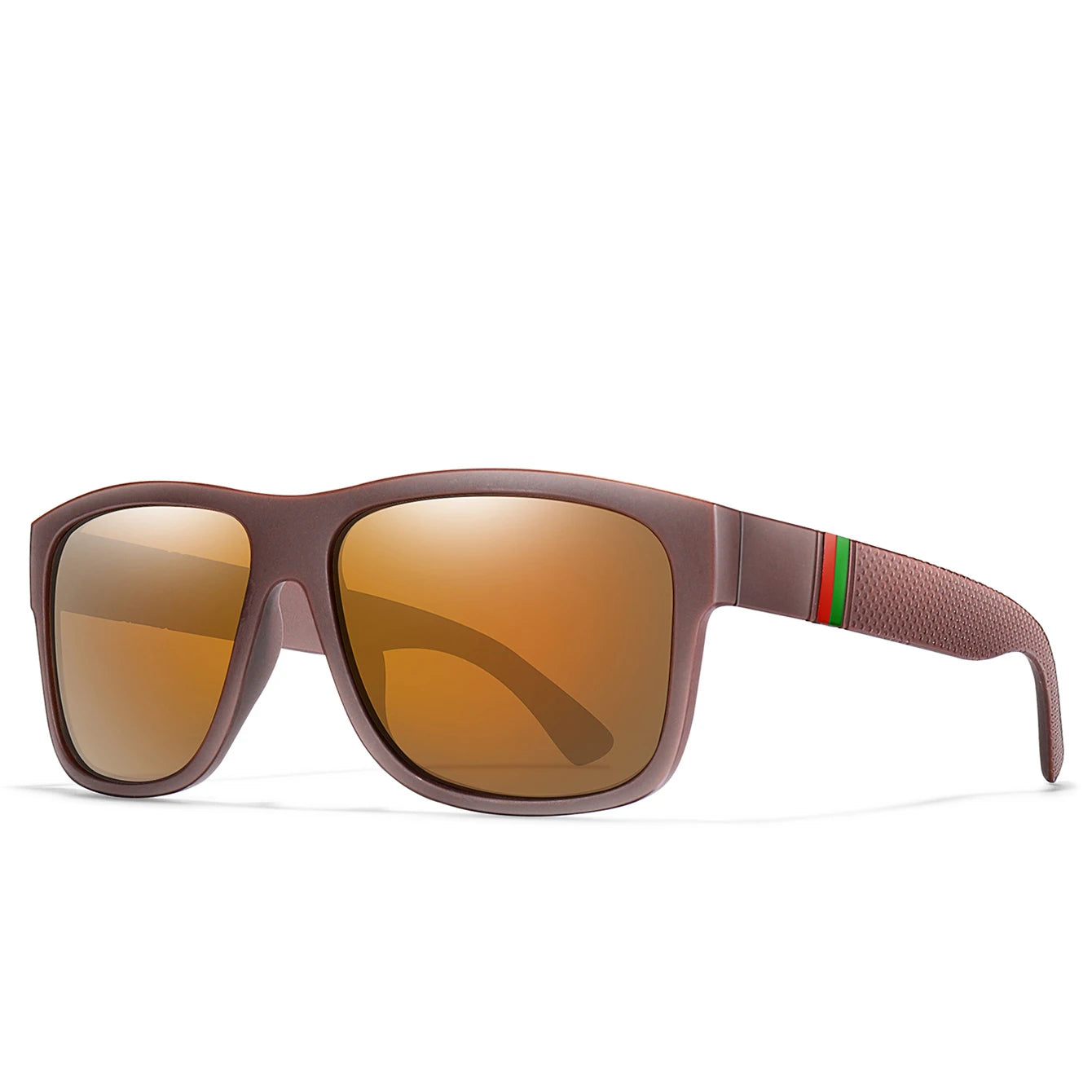 Men's Vintage Large Frame Square Polarized Sunglasses - UV400 Protection for Fishing, Driving, Cycling & Running