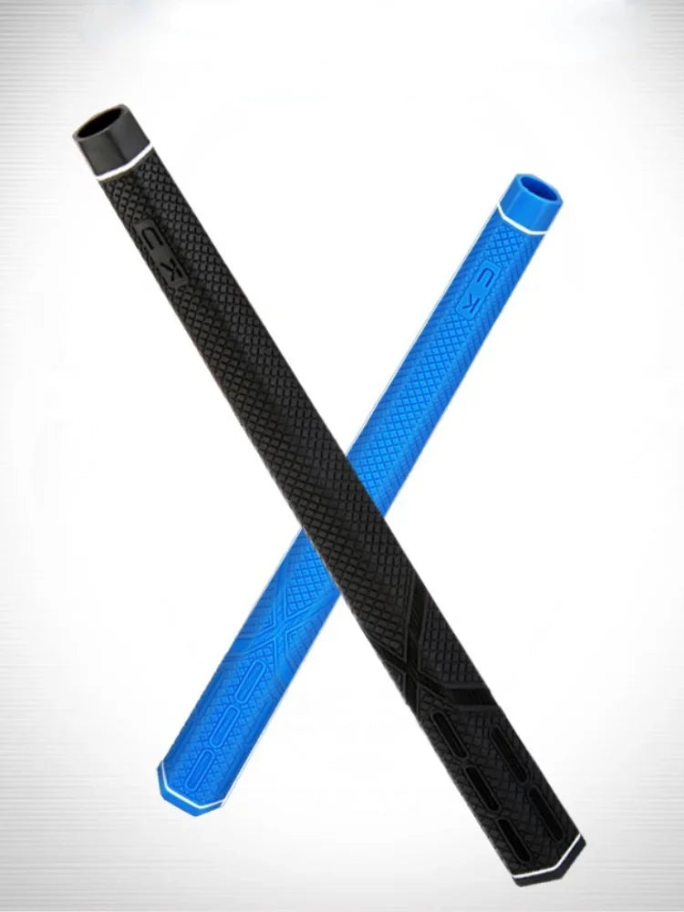 Hexagonal Rubber Golf Club Grips - PGM SB004 Universal Grip for Iron, Wood & Putter Clubs (Black/Blue)