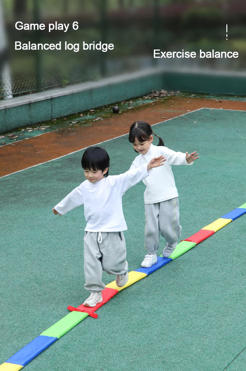 Jump Frame Drill Holes Training Set - Outdoor Sensory Integration Sports Toy for Kids & Kindergarten