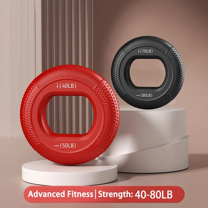 Hand Strengthener Finger Trainer Grip Ring - Silicone Exercise Equipment for Carpal Tunnel Relief - Workout Device