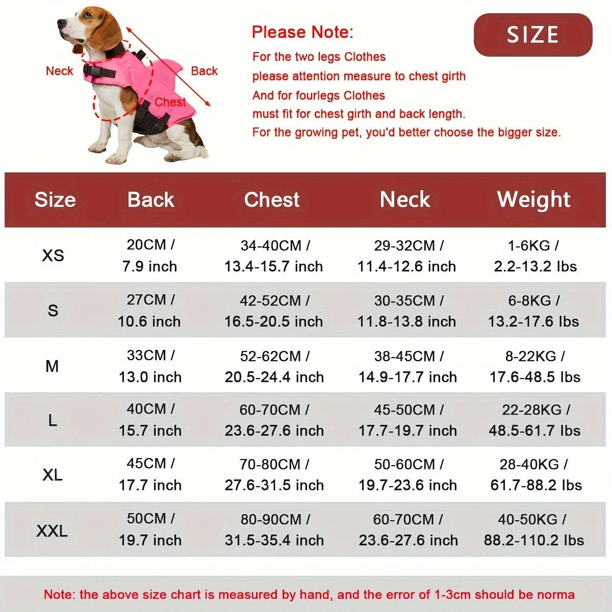 Enhanced Buoyancy Dog Life Jacket - Safety Swimming Vest with Handle for Small Medium Large Dogs - Shark Design Surfing Gear