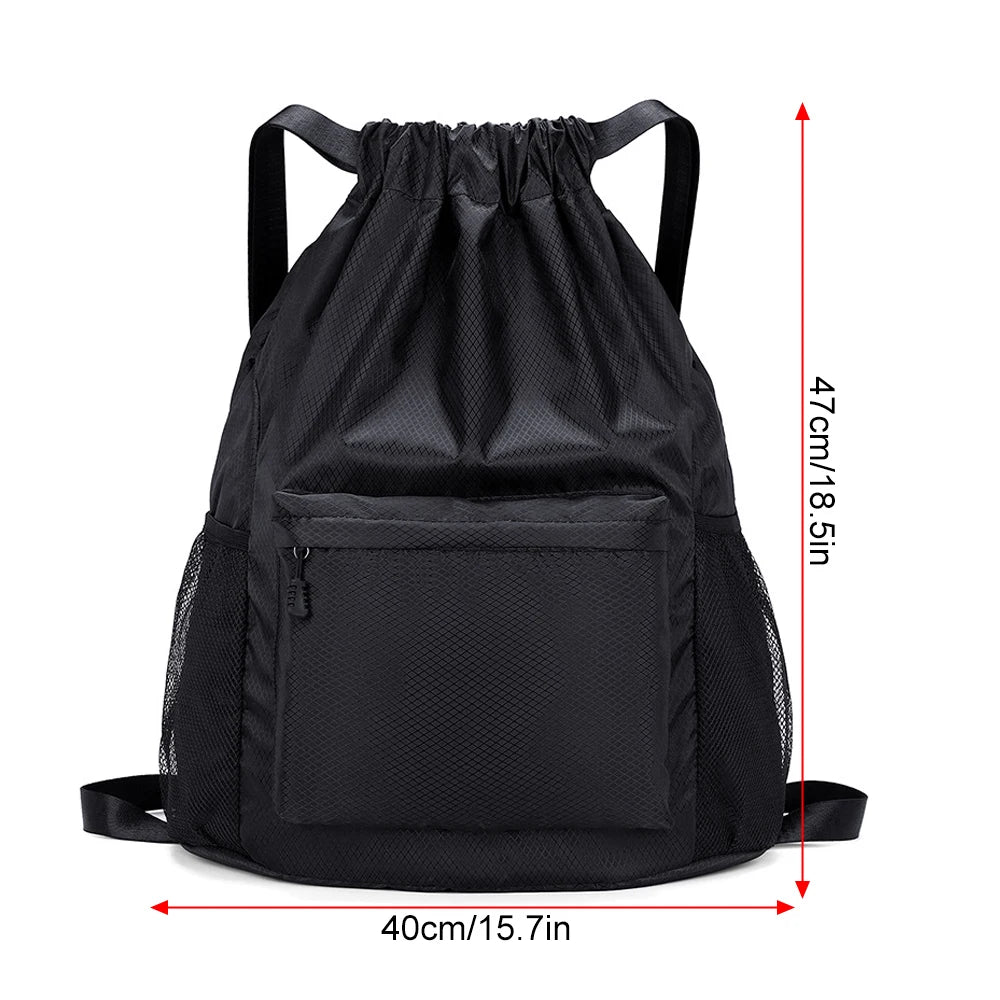 Lightweight Waterproof Drawstring Bag - Sports Cinch Sack for Gym, Basketball & Travel for Men & Women