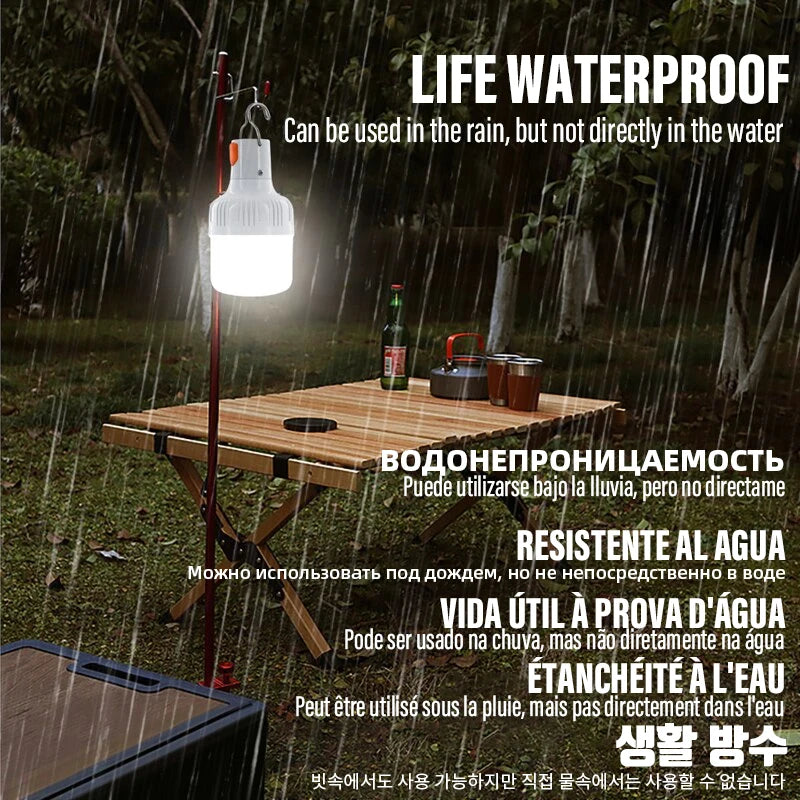 Outdoor USB Rechargeable LED Lamp Bulbs - High Brightness - Emergency Light - Portable Lantern - Night Lights