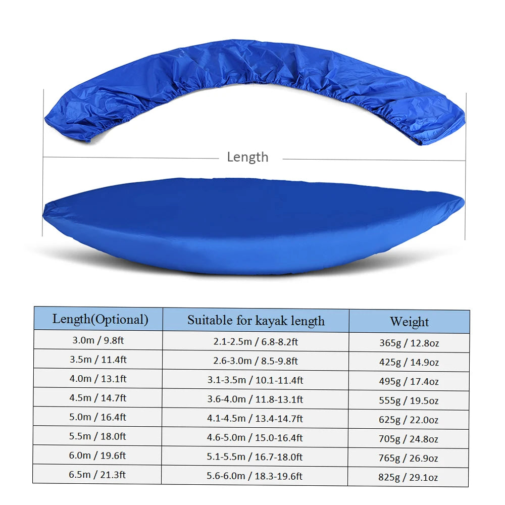 Universal Waterproof Kayak Cover - Professional Grade UV Resistant Canoe Boat Storage Shield with Dust Protection