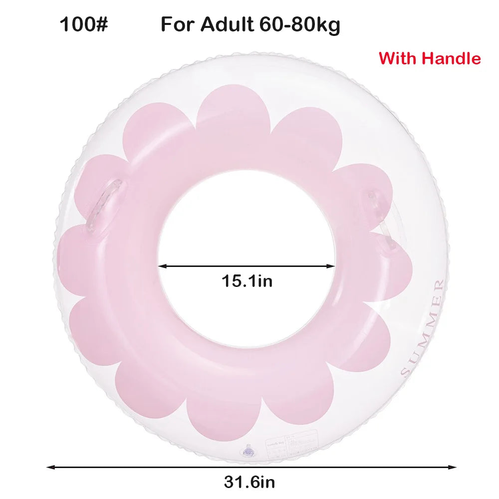 Inflatable Swimming Ring - Multi-Age Float Seat for Kids & Adults - Pool Water Safety Equipment