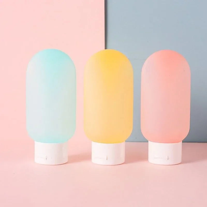 Travel Squeeze Bottles Set - 4 Pack 60ml Refillable Soft Lotion Containers for Shampoo & Toiletries