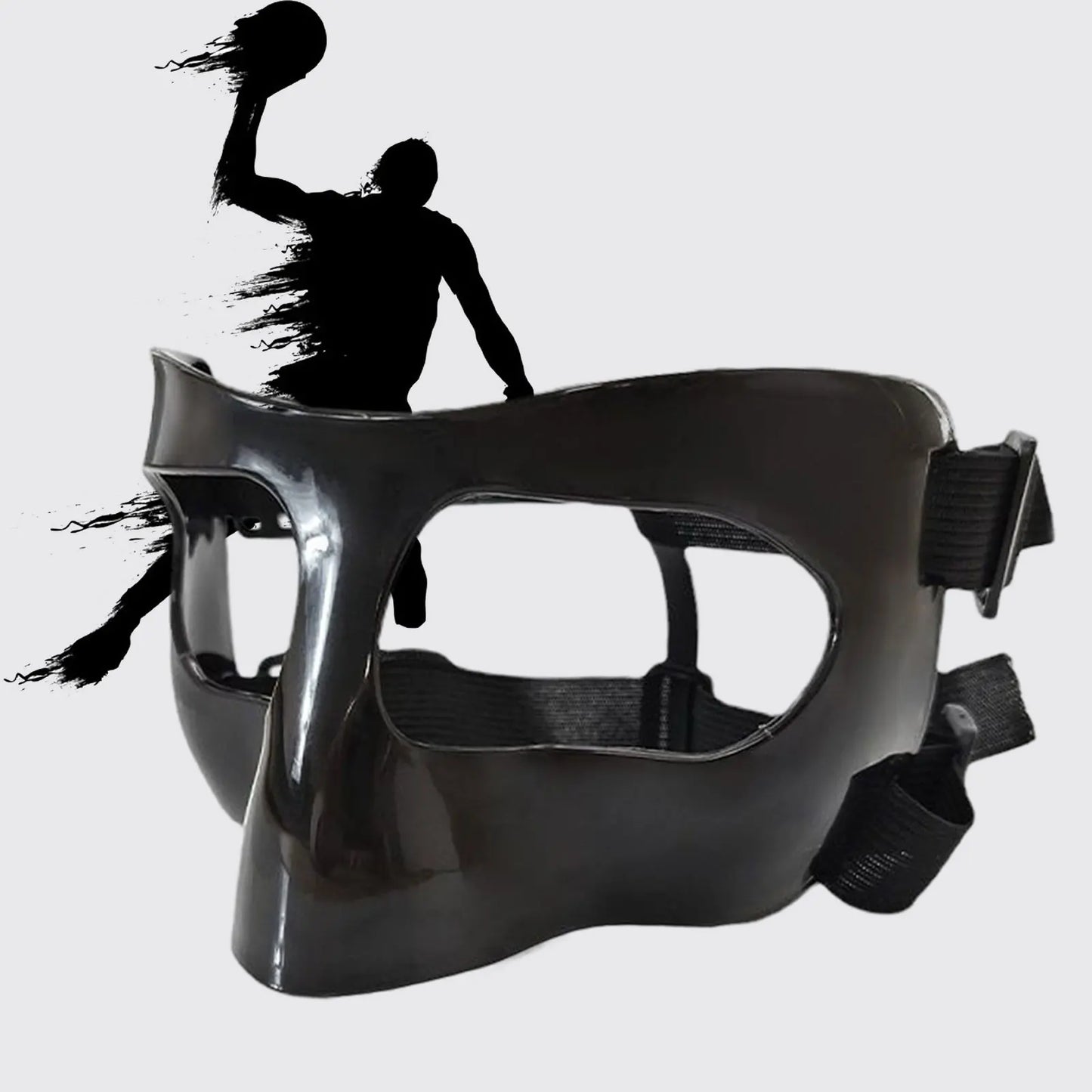 Basketball Adults Mask Sports Durable  Adjustable Mask Boxing Guards Shield Mask for Sports Broken Nose Protective Facial Cover