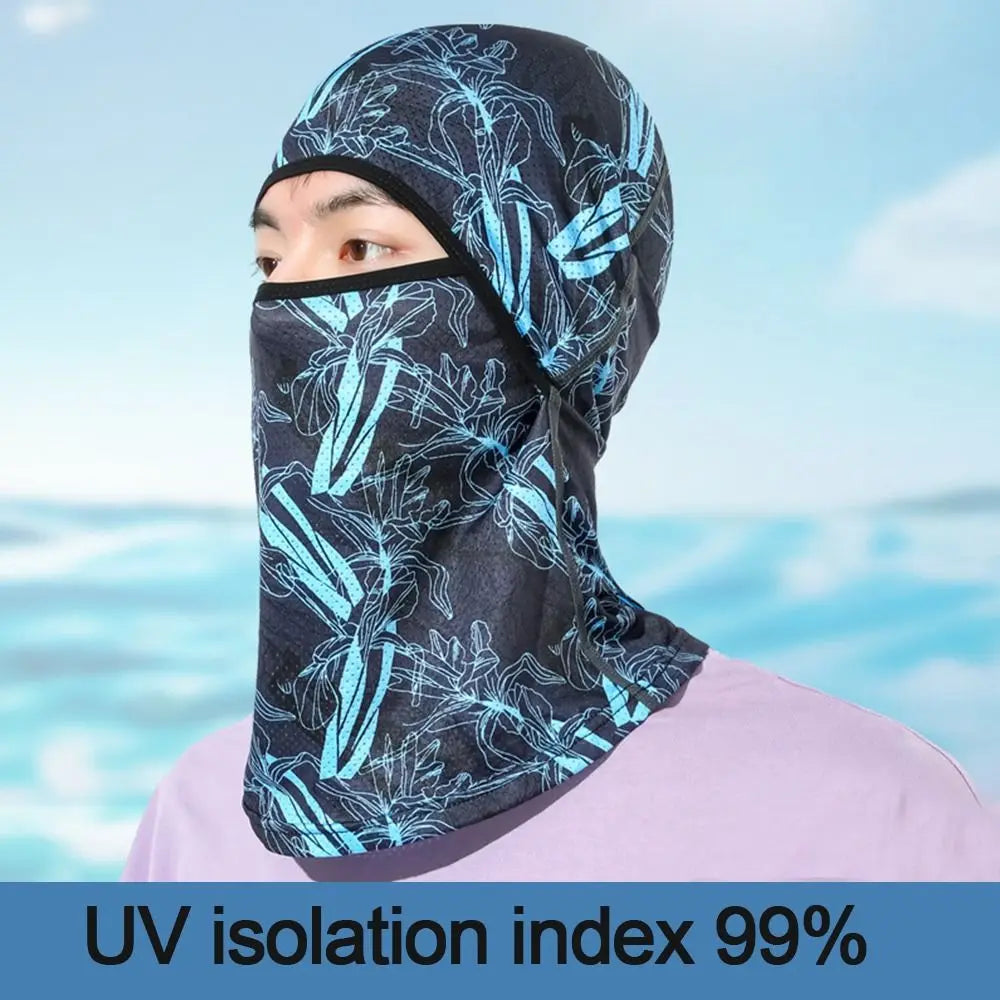 Ice Silk Cycling Balaclava - Full Face Sun Protection Cap for Bike & Motorcycle | Anti-UV Sports Headwear for Men
