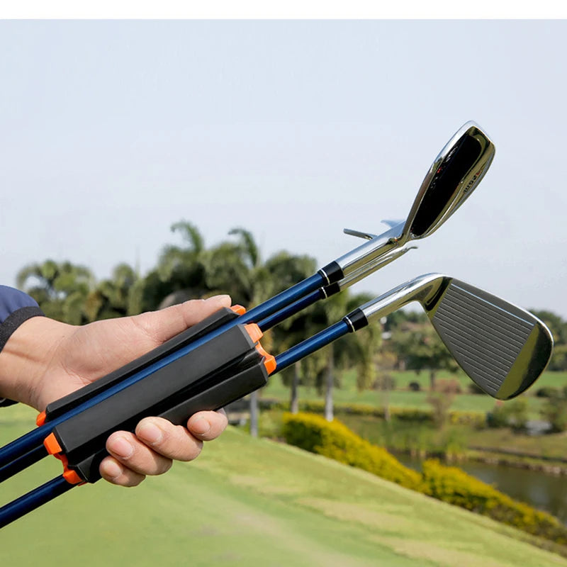 Golf Club Organizer Rack - Portable Standing Storage with Retainer Clips for Outdoor Sports (Model ZP035)