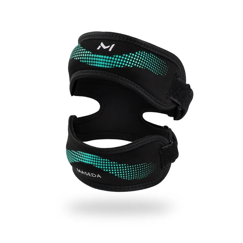 Upgraded Sports Knee Pads - Double Patella Straps, Anti-Slip Silicone, Adjustable & Shock-Absorbing