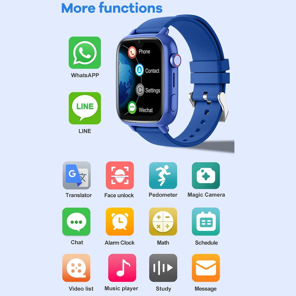 4G Smart Watch for Kids - GPS, WIFI, Video Call, SOS, APP Download