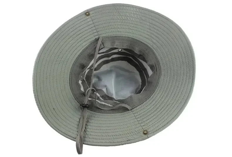 Men's UV Protection Wide Brim Bucket Hat - Outdoor Safari Hiking Mesh Fisherman Cap