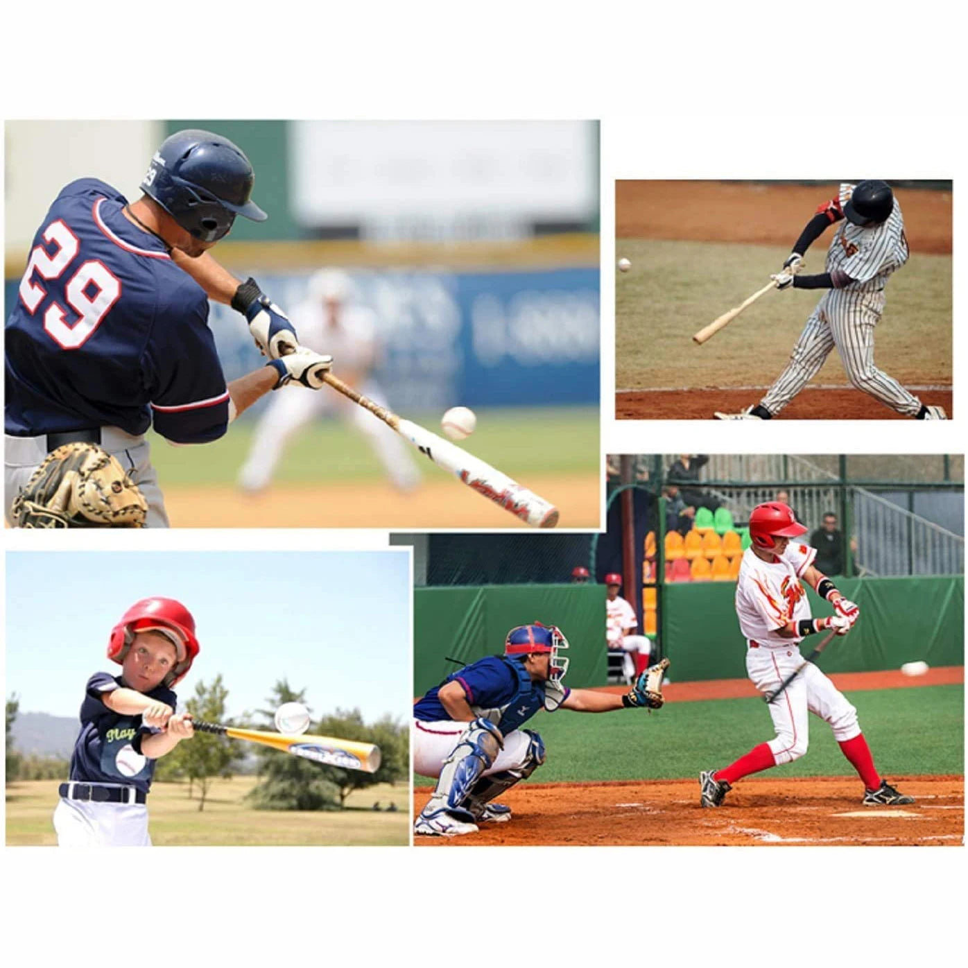 20-Inch Aluminum Alloy Baseball Bat with Softball Gloves - 4 Colors Available - Outdoor Sports & Self-Defense Equipment