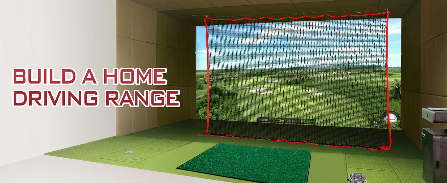 10x10 Ft Heavy Duty Golf Practice Net - High Impact Barrier Netting for Training