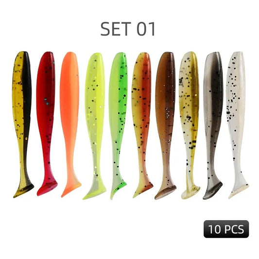 MEREDITH Soft Silicone Fishing Lures - Easy Shiner Wobblers 50mm/65mm/75mm/100mm - Artificial Plastic Baits for Carp Fishing